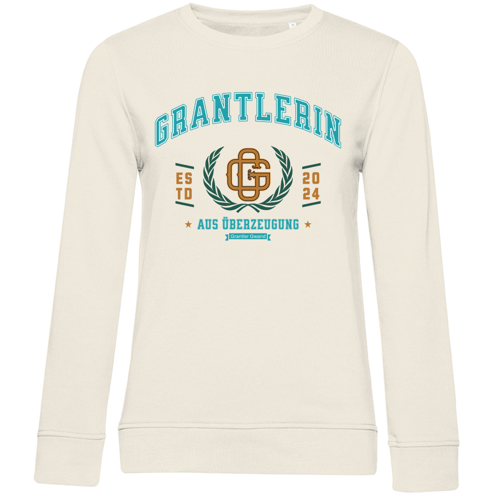 Damen Premium Bio Sweatshirt Grantlerin aus Überzeugung - mint/gold