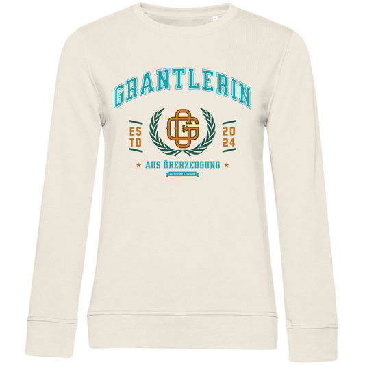 Damen Premium Bio Sweatshirt Grantlerin aus Überzeugung - mint/gold