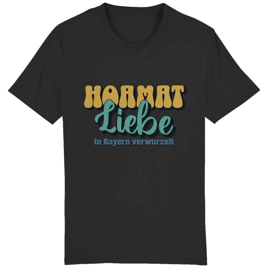 Bayerisches Herren T-Shirt Hoamat Liebe -gold/grün - Grantler Gwand