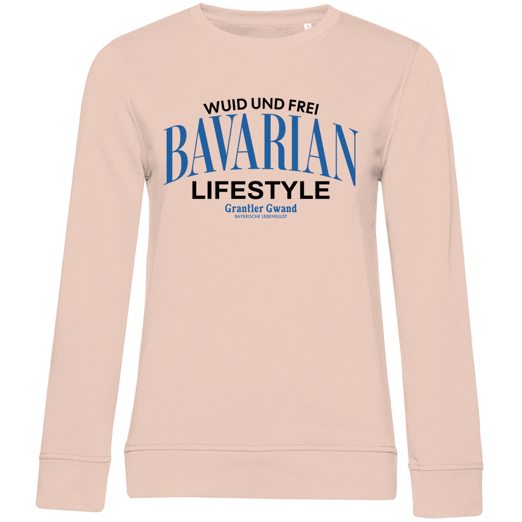 Bayerisches Damen Premium Bio Sweatshirt Bavarian Lifestyle - schwarz - Grantler Gwand