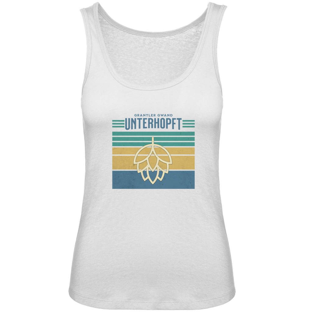 Bayerisches Damen Premium Organic Tank Top Unterhopft - blau - Grantler Gwand