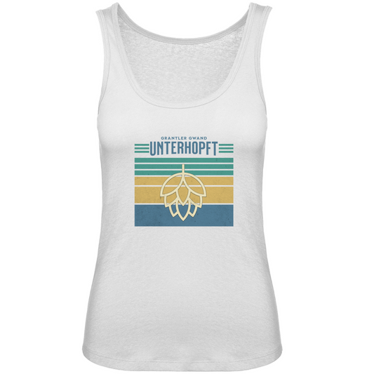 Bayerisches Damen Premium Organic Tank Top Unterhopft - blau - Grantler Gwand