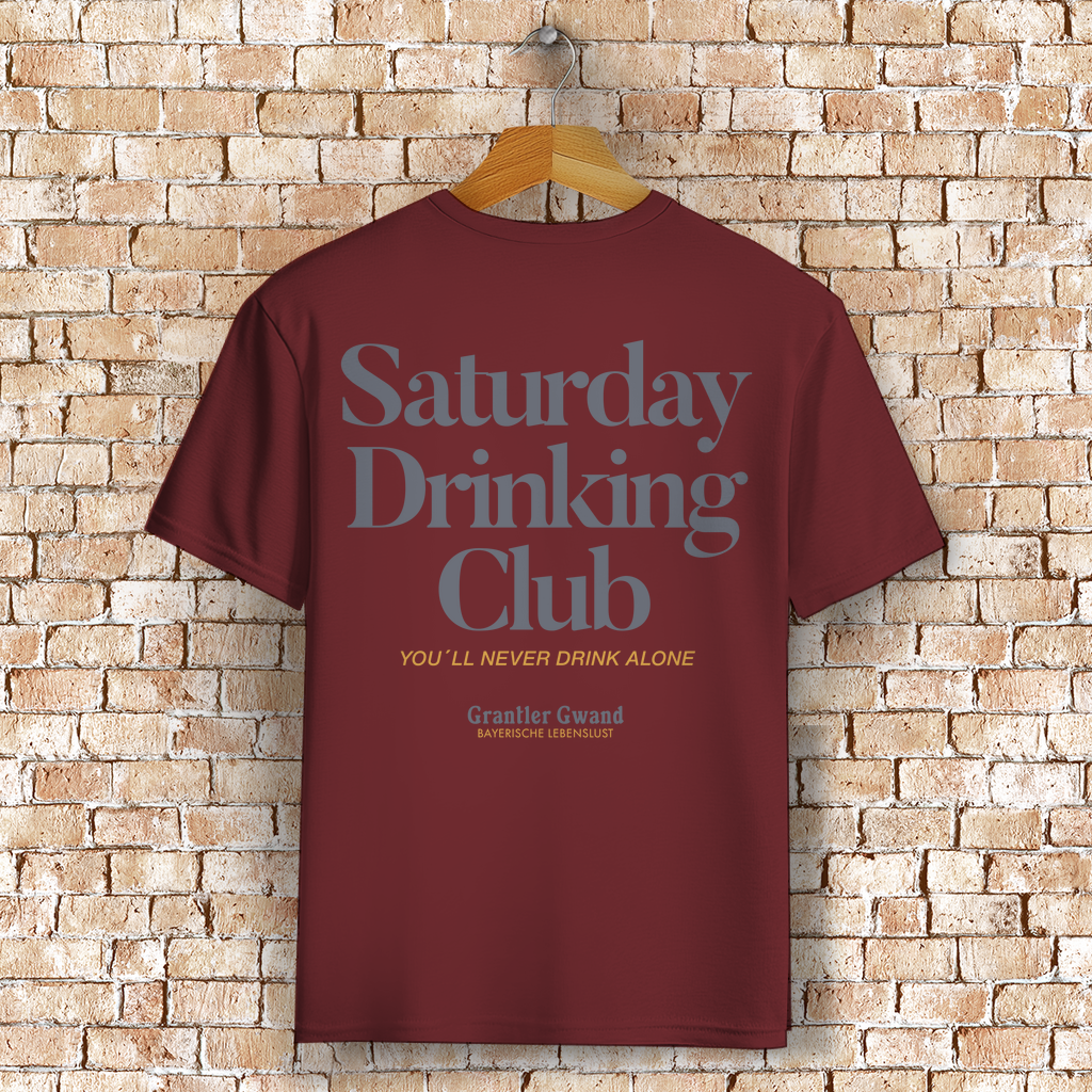 Bayerisches T-Shirt Unisex - Saturday Drinking Grau - Grantler Gwand