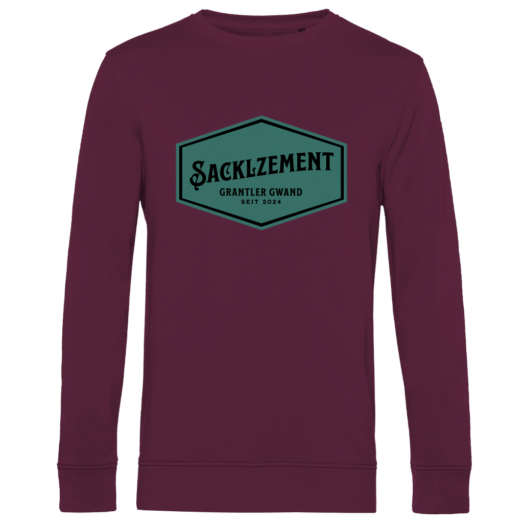 bayerisches Herren Premium Bio Sweatshirt Sacklzement - Grün - Grantler Gwand