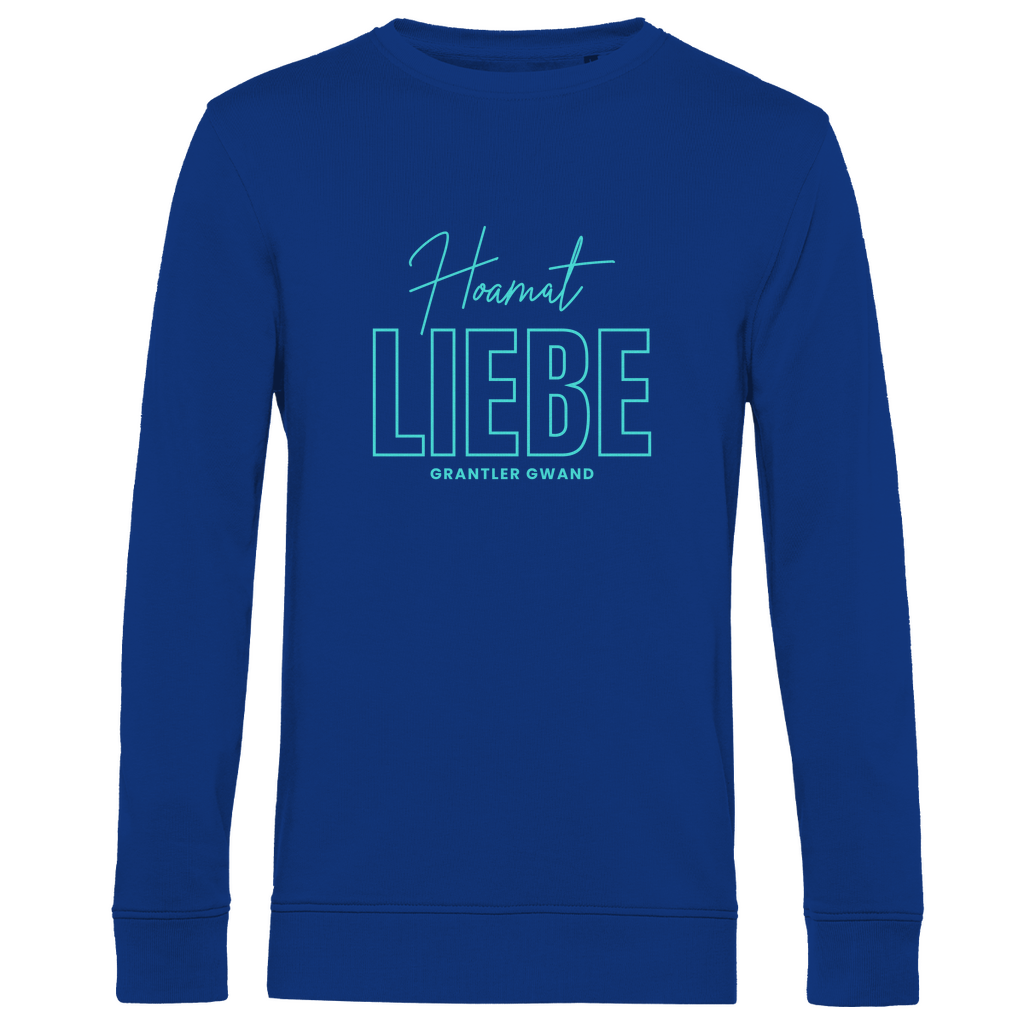 Herren Premium Bio Sweatshirt Hoamat Liebe - Mint