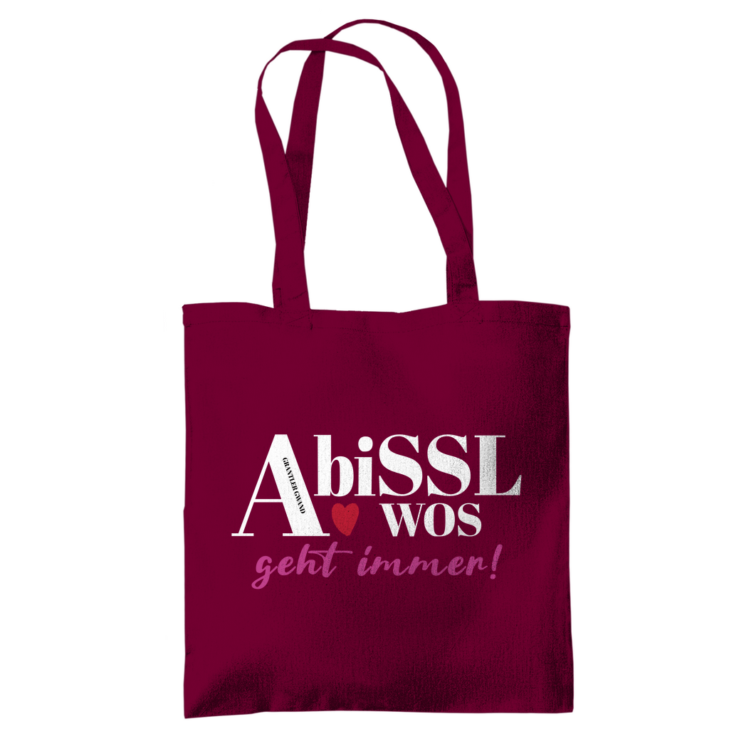 Bayerische Tragetasche A bissl wos geht immer - pink - Grantler Gwand
