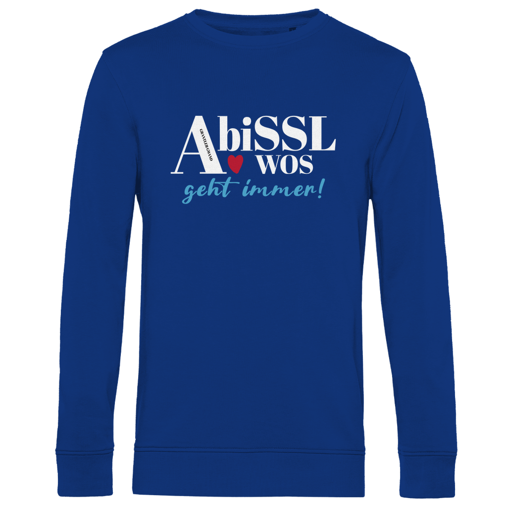 Herren Premium Bio Sweatshirt A bissl wos geht immer - blau