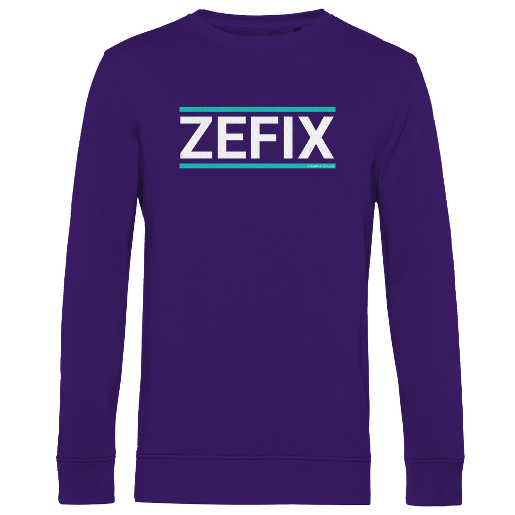 Herren Premium Bio Sweatshirt Zefix - grün/weiß