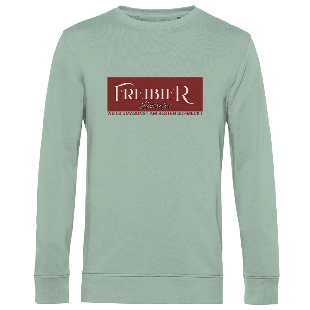 Herren Premium Bio Sweatshirt Freibierlätschn - rot