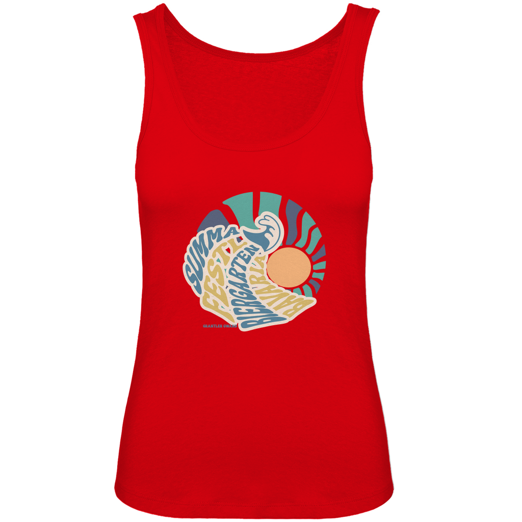 Bayerisches Damen Premium Organic Tank Top Summa, Festl, Biergarten, Bavaria - blau/gold - Grantler Gwand