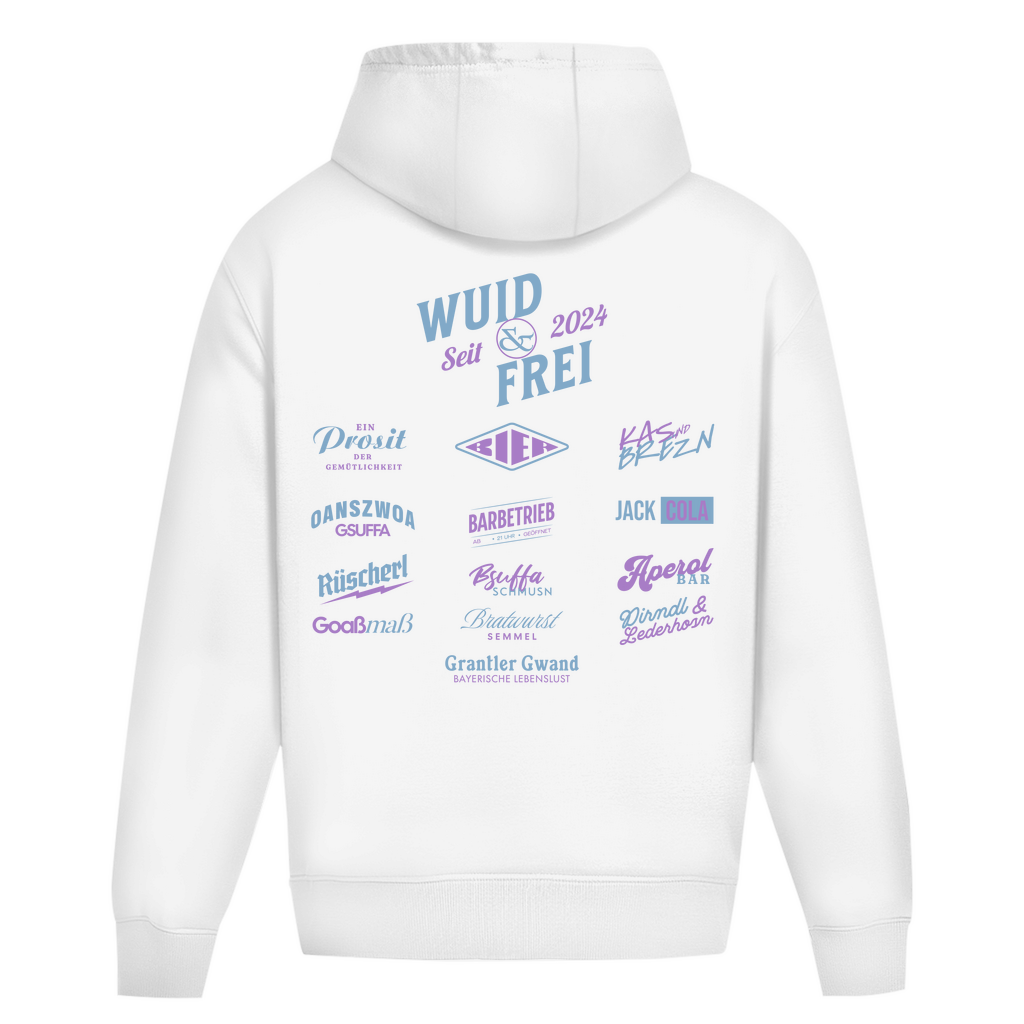 Bayerischer Heavy Oversize Hoodie Unisex - Wuid & Frei Dorfleben - Grantler Gwand