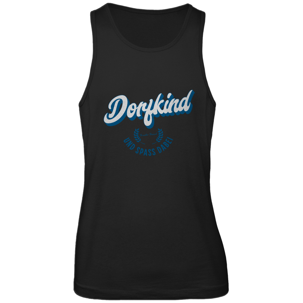 Bayerisches Herren Premium Tank Top Dorfkind und Spaß dabei - blau - Grantler Gwand