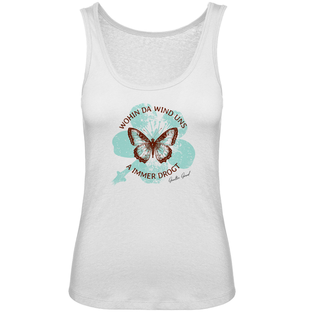 Bayerisches Damen Premium Organic Tank Top Wohin da Wind uns a immer drogt - mint - Grantler Gwand