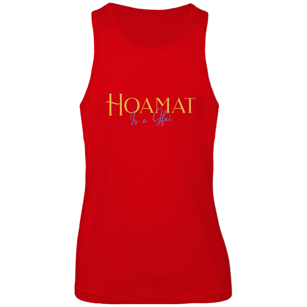 bayerisches Herren Premium Tank Top Hoamat is a Gfui - Gelb/Blau - Grantler Gwand