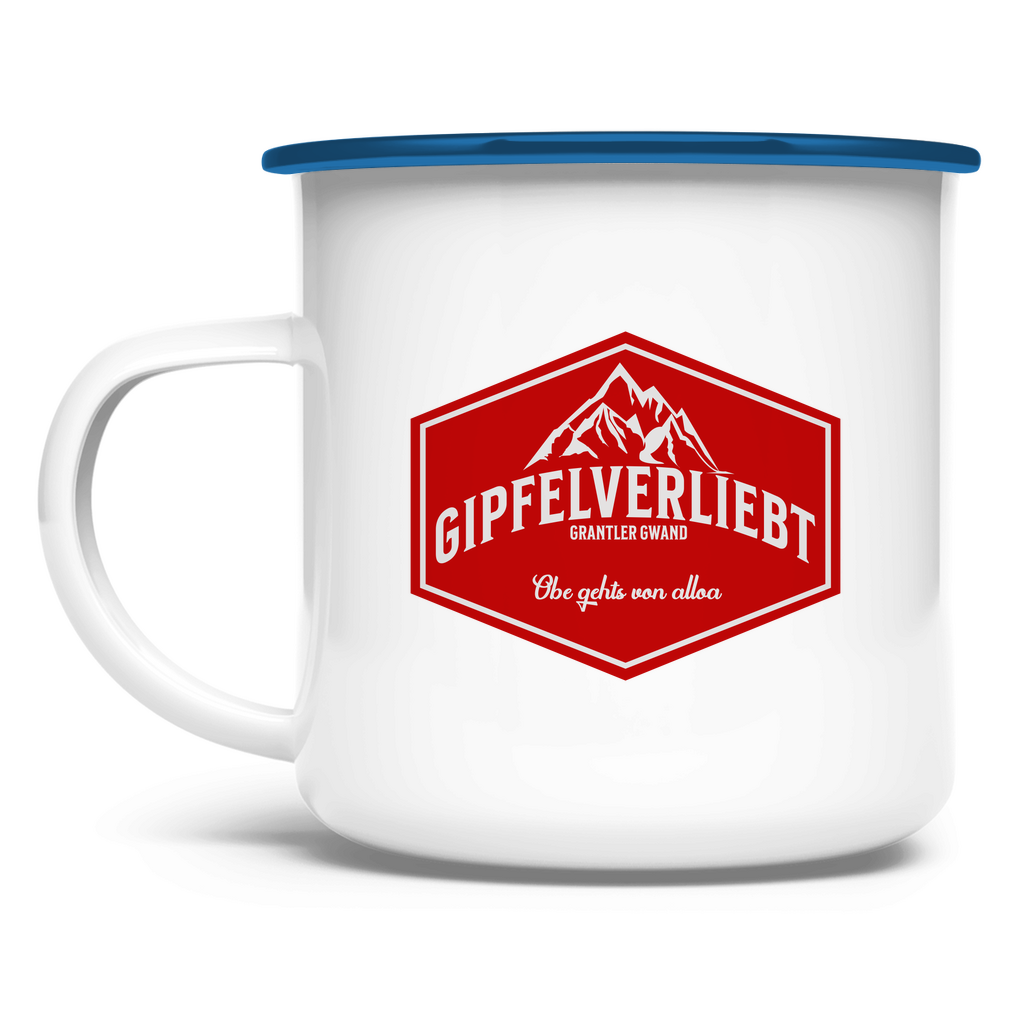 Emaille Tasse Gipfelverliebt Wappen- rot