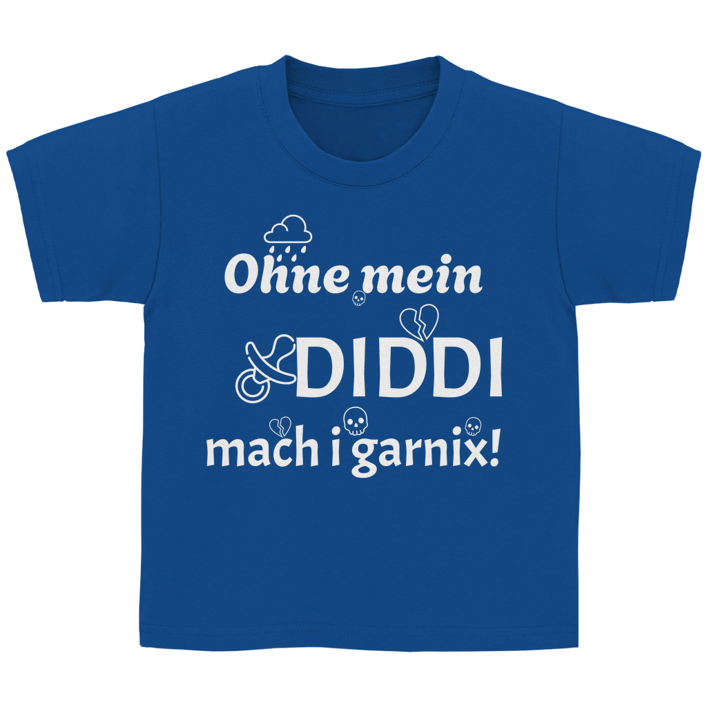 Bayerisches Kinder T-Shirt - Ohne mein Diddi - weiß - Grantler Gwand