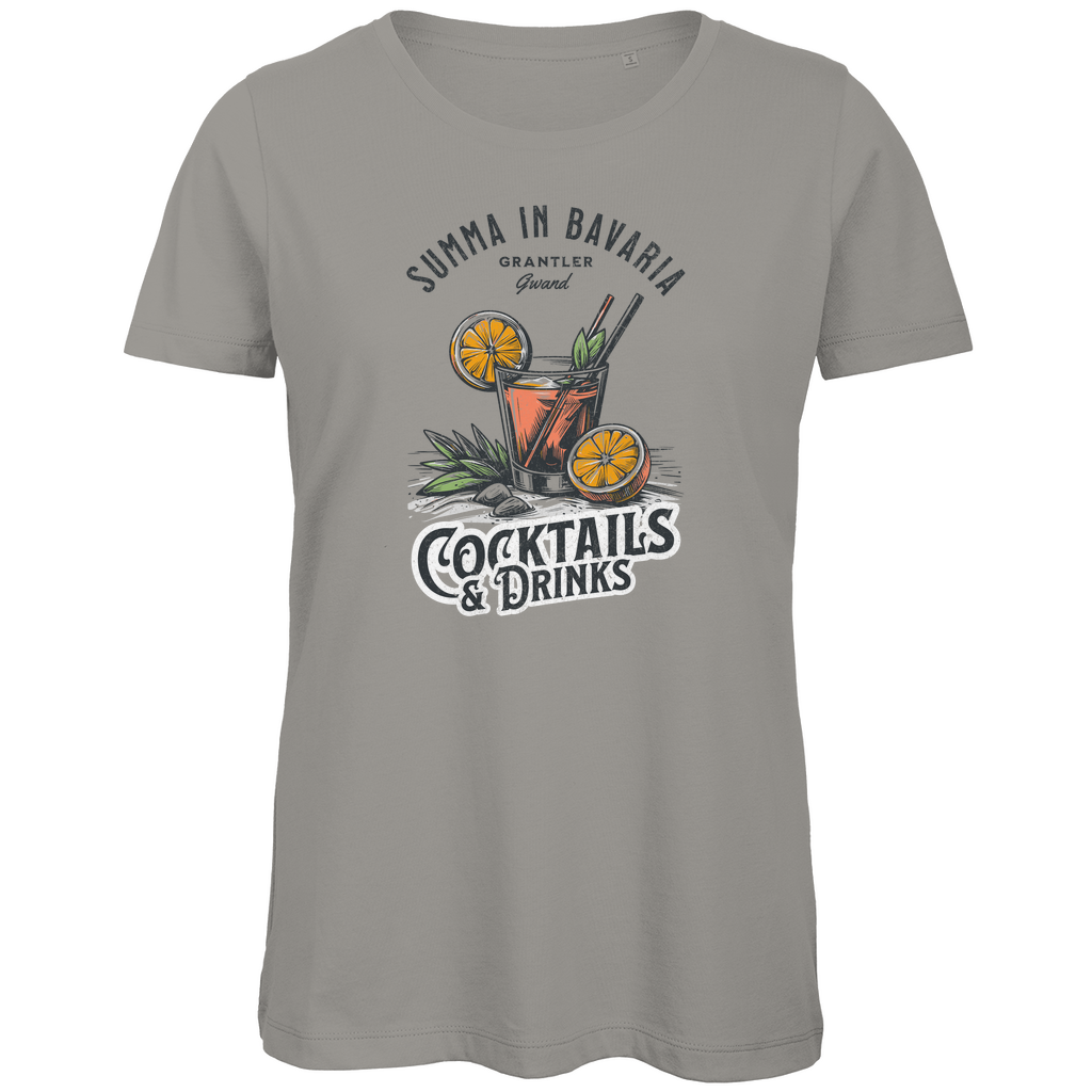 Bayerisches Damen Premium Bio T-Shirt Summa in Bavaria - Cocktail & Drinks - Grantler Gwand