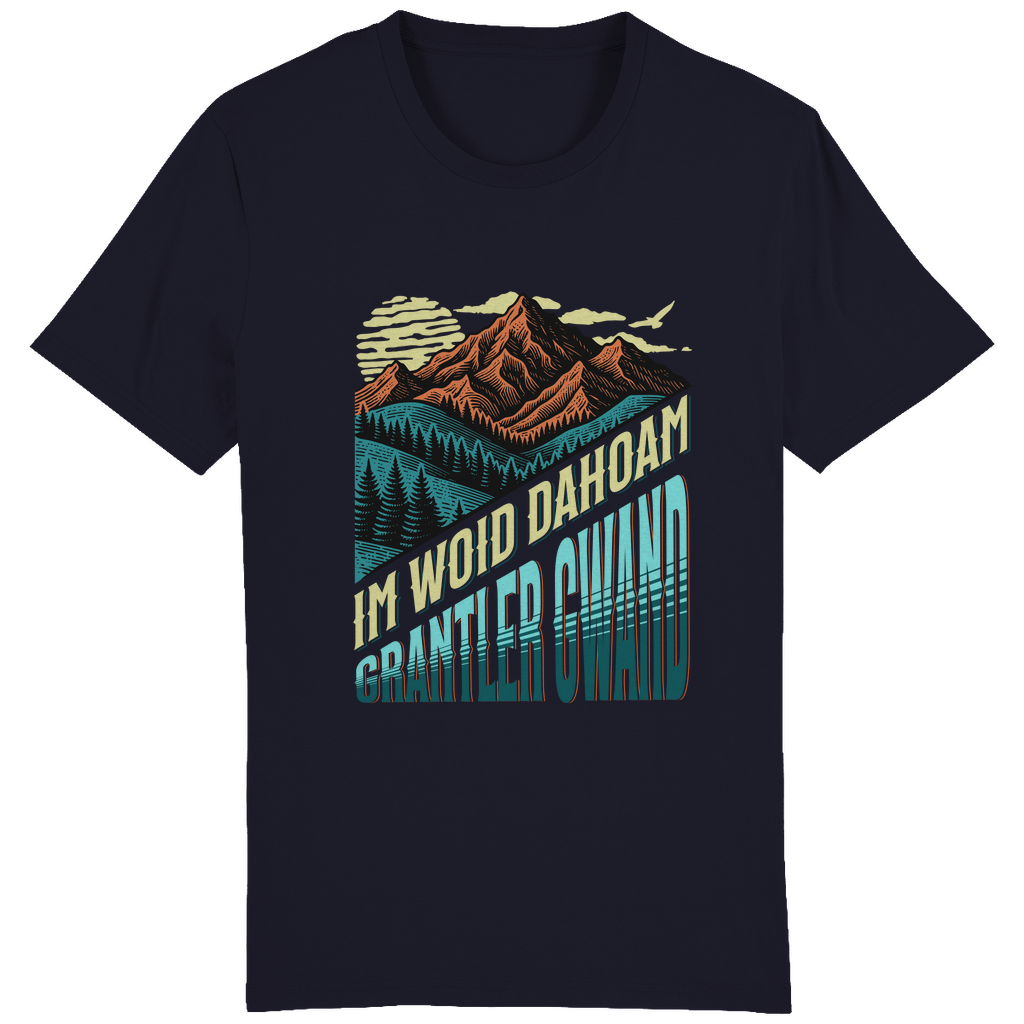 Bayerisches Herren T-Shirt Im Woid dahoam - grün - Grantler Gwand