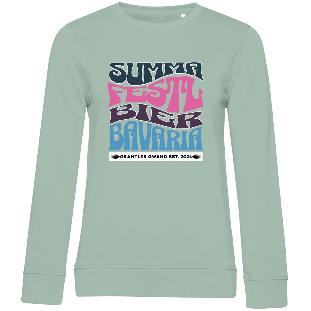 Damen Premium Bio Sweatshirt Summa, Festl, Bier, Bavaria - pink