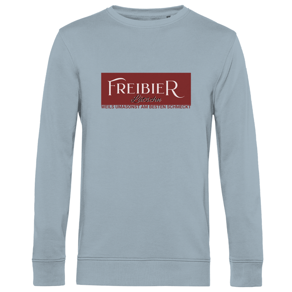 Herren Premium Bio Sweatshirt Freibierlätschn - rot