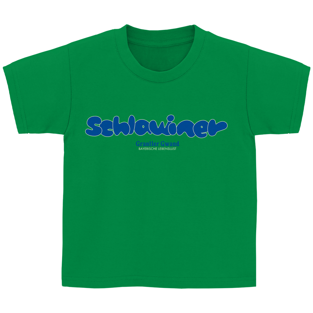 Bayerisches Kinder T-Shirt - Schlawiner - blau - Grantler Gwand