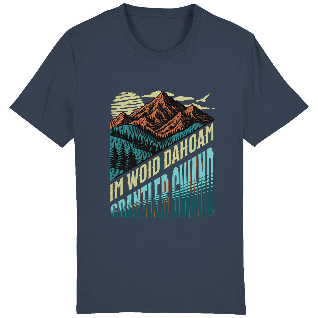 Bayerisches Herren T-Shirt Im Woid dahoam - grün - Grantler Gwand
