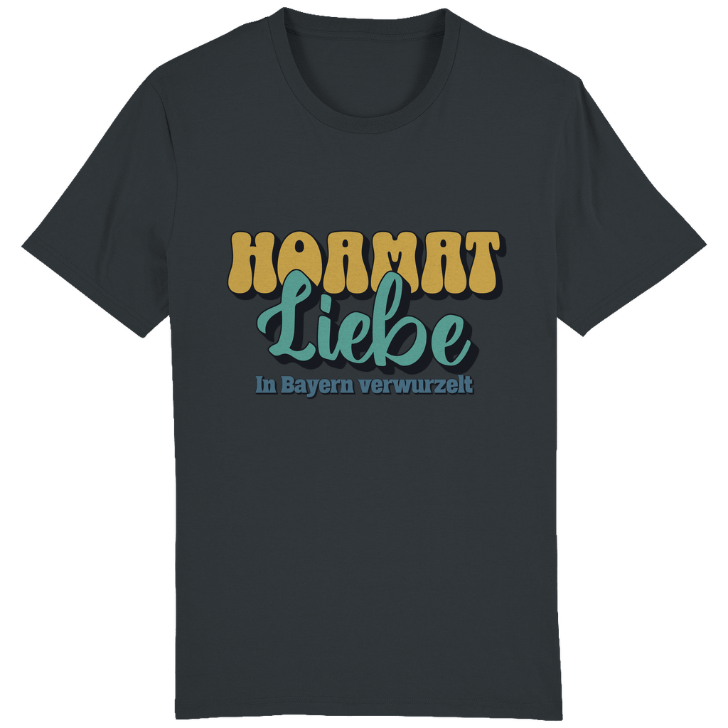 Bayerisches Herren T-Shirt Hoamat Liebe -gold/grün - Grantler Gwand