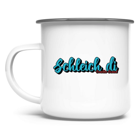 Emaille Tasse Schleich di - hellblau