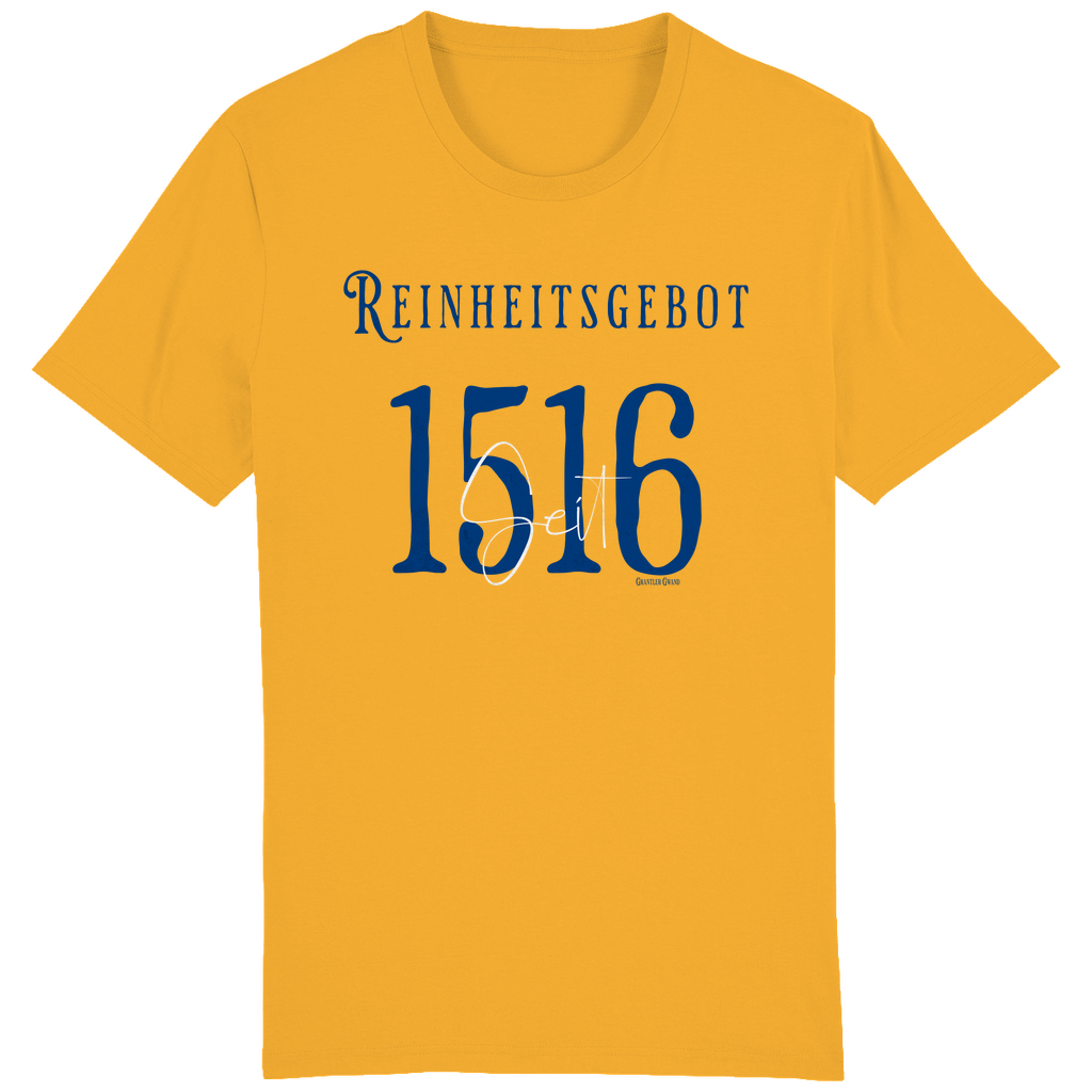 Bayerisches Herren T-Shirt Reinheitsgebot seit 1516 - blau/weiß - Grantler Gwand