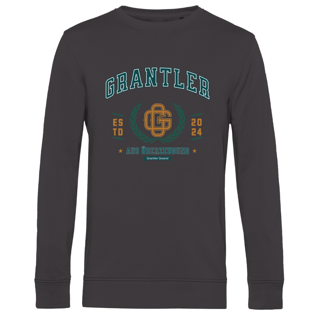Herren Premium Bio Sweatshirt Grantler aus Überzeugung - grün/gold