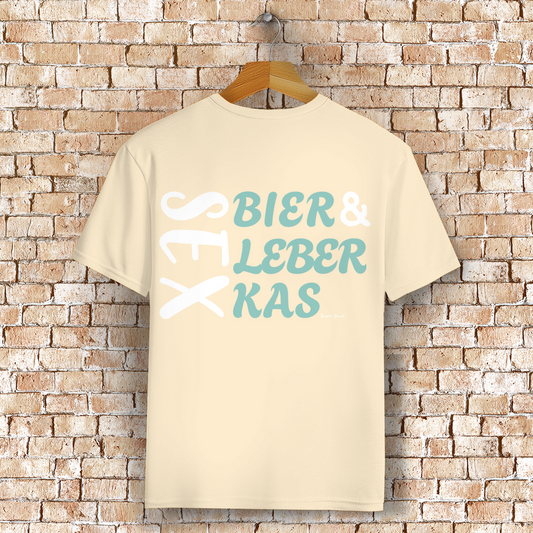 Bayerisches T-Shirt Unisex - Sex, Bier, Leberkas - Grantler Gwand
