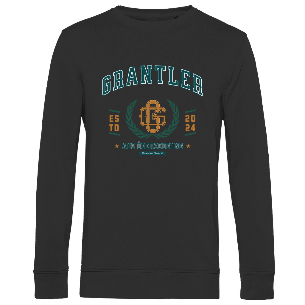 Herren Premium Bio Sweatshirt Grantler aus Überzeugung - grün/gold