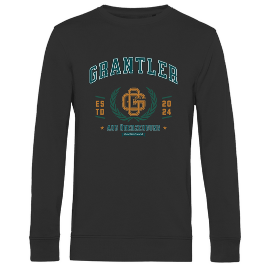 Herren Premium Bio Sweatshirt Grantler aus Überzeugung - grün/gold