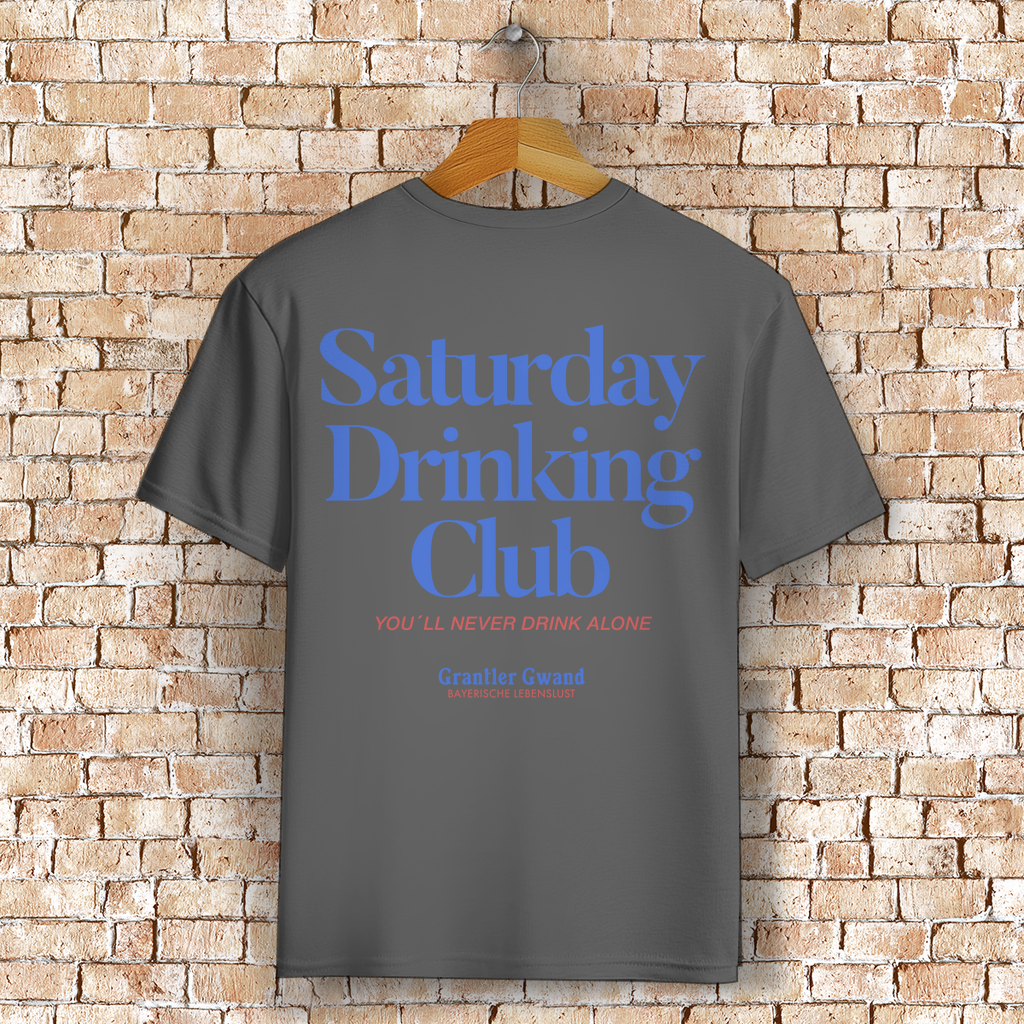 Bayerisches T-Shirt Unisex - Saturday Drinking Blau - Grantler Gwand