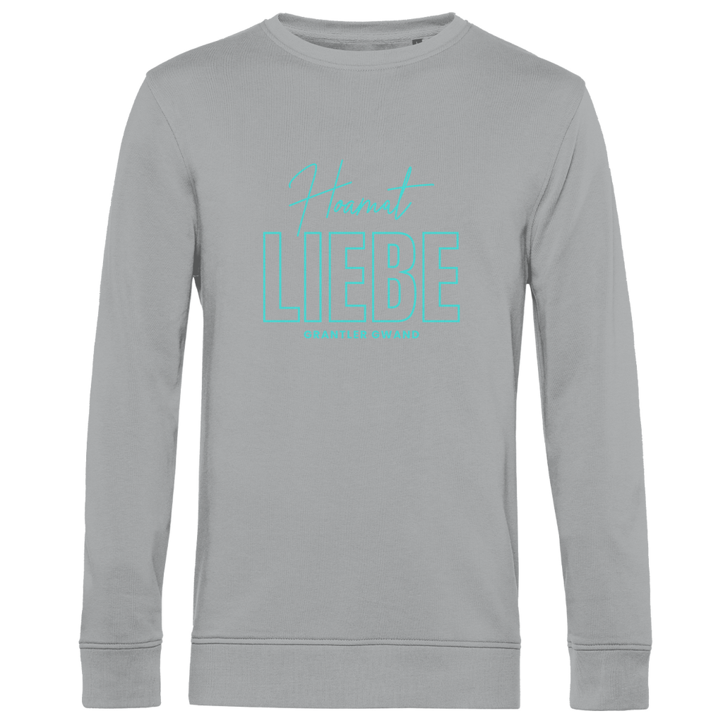 Herren Premium Bio Sweatshirt Hoamat Liebe - Mint