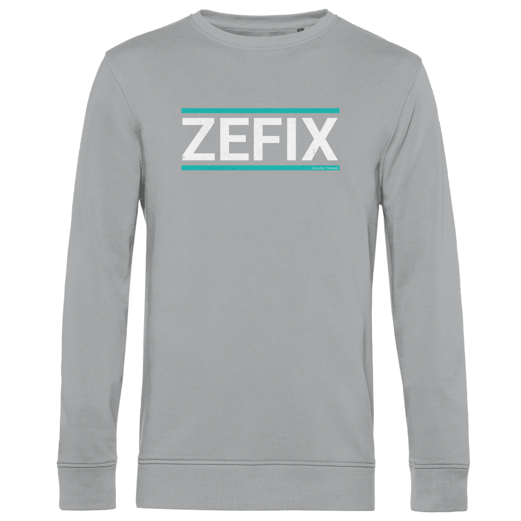 Herren Premium Bio Sweatshirt Zefix - grün/weiß