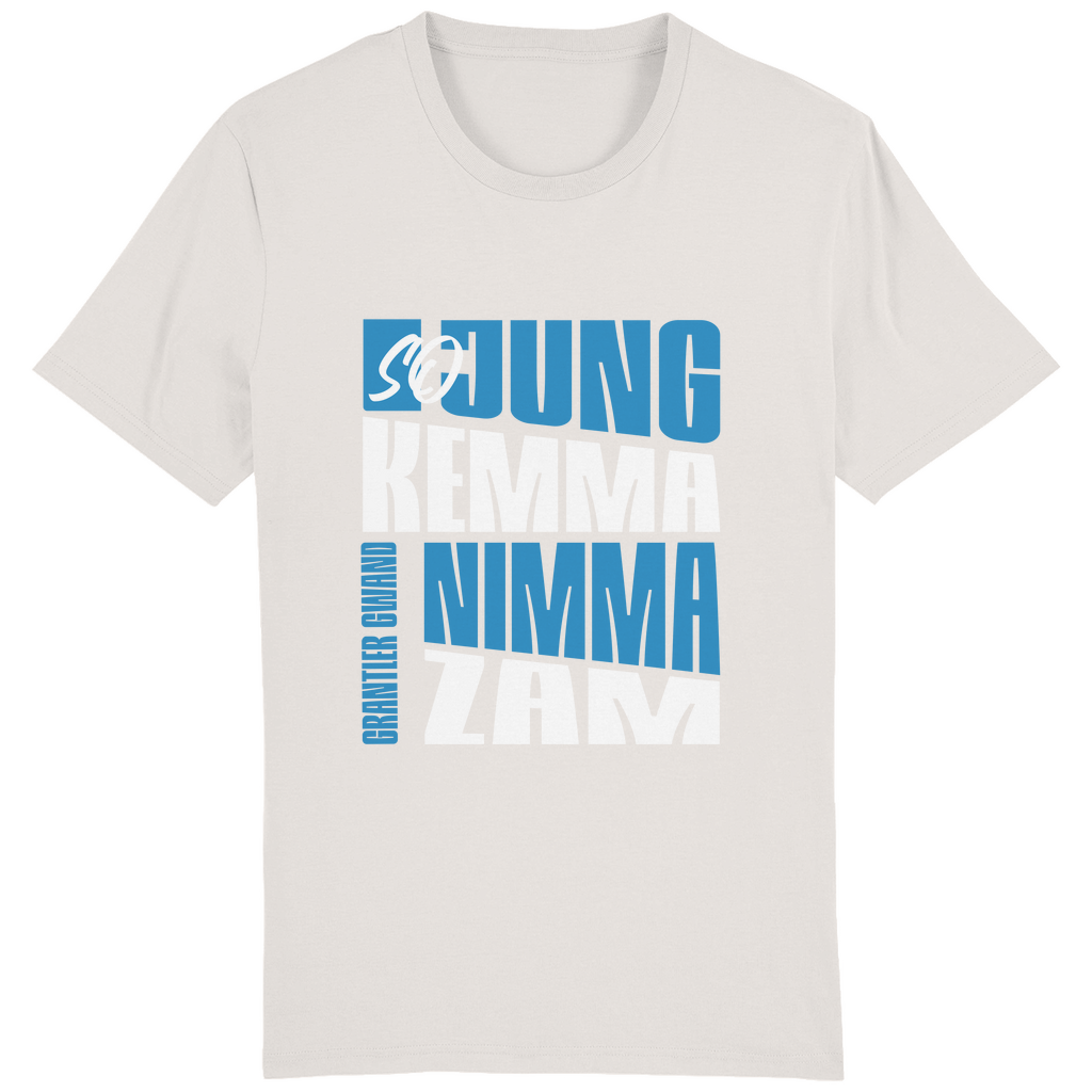 Bayerisches Herren T-Shirt So jung kemma nimma zam - blau/weiß - Grantler Gwand