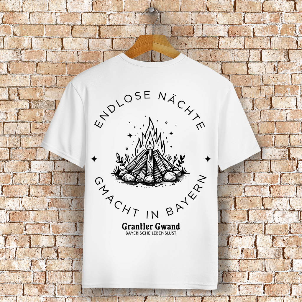 Bayerisches T-Shirt Unisex - Endlose Nächte - Gmacht in Bayern - Grantler Gwand