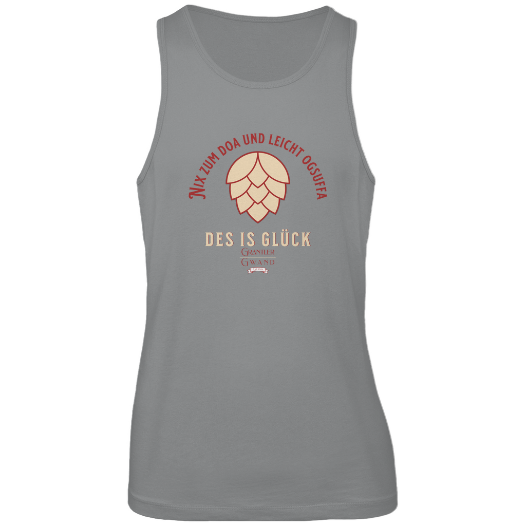 Bayerisches Herren Premium Tank Top Nix zum doa und leicht ogsuffa - rot/beige - Grantler Gwand