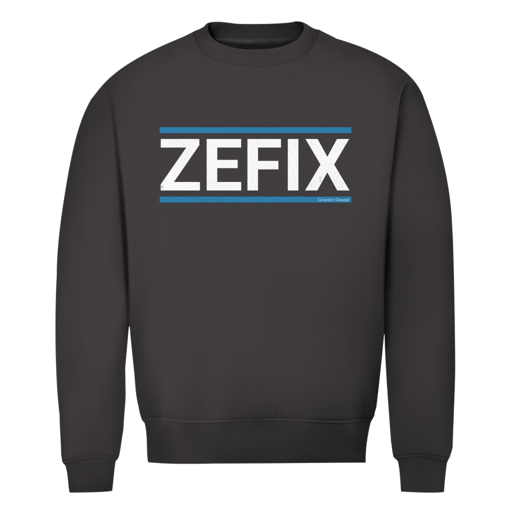 Herren Premium Bio Sweatshirt Zefix - blau/weiß