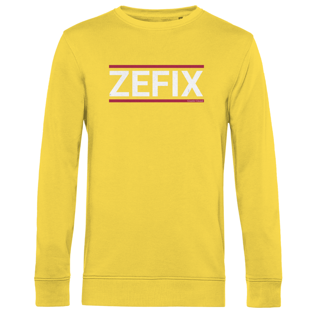 Herren Premium Bio Sweatshirt Zefix - rot/weiß
