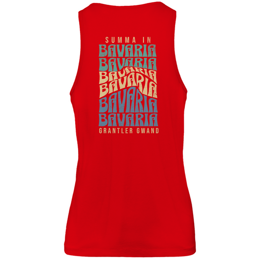 Bayerisches Herren Premium Tank Top Summa in Bavaria - Grün/Gold/Blau BACKPRINT - Grantler Gwand