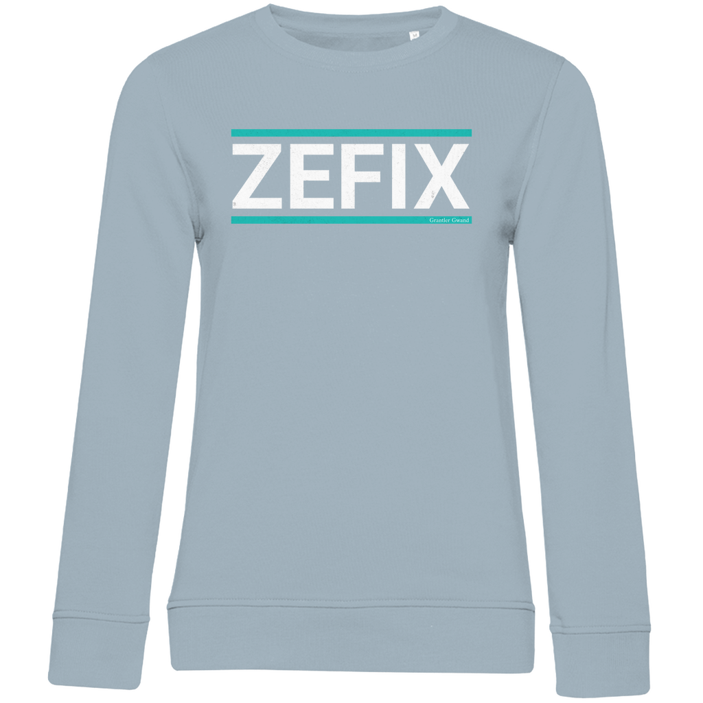 Damen Premium Bio Sweatshirt Zefix - grün/weiß