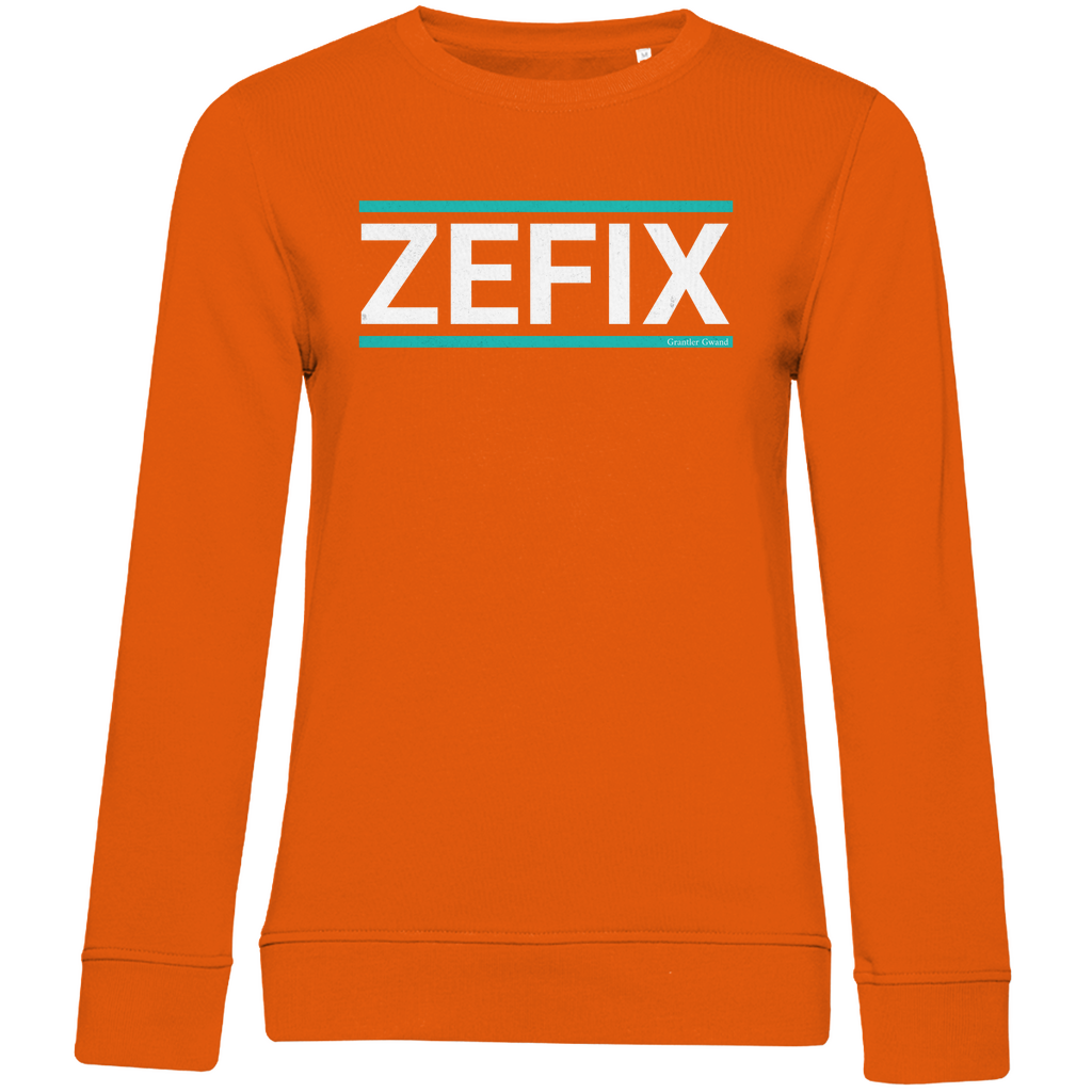 Damen Premium Bio Sweatshirt Zefix - grün/weiß