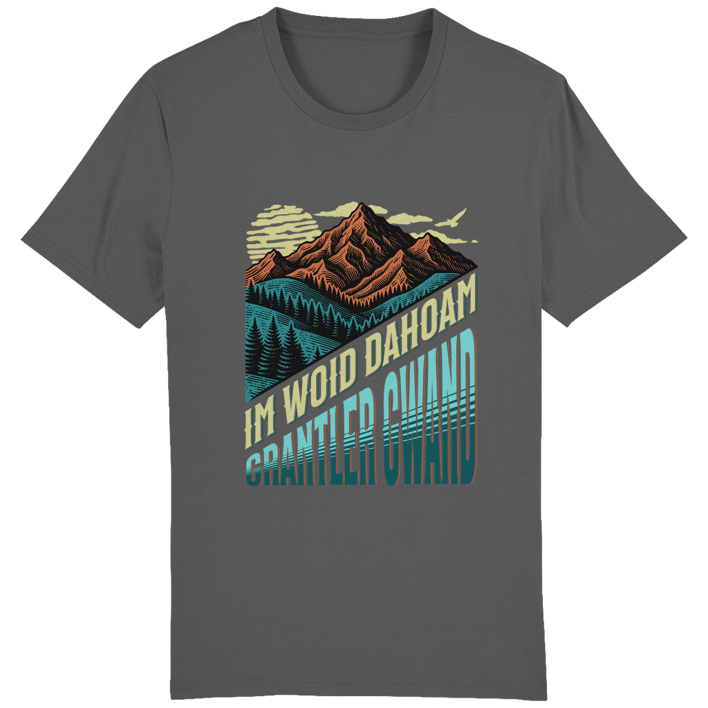 Bayerisches Herren T-Shirt Im Woid dahoam - grün - Grantler Gwand