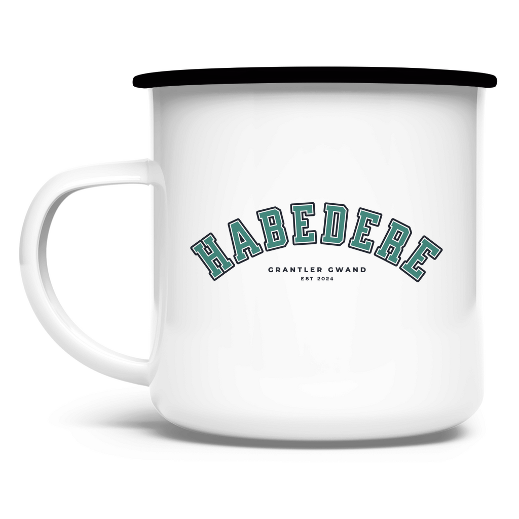 Emaille Tasse Habedere - grün