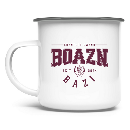 Bayerische Emaille Tasse Boazn Bazi - rot - Grantler Gwand
