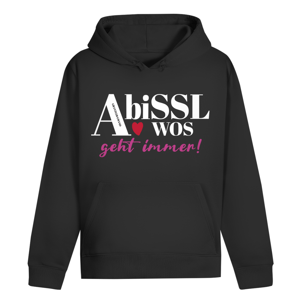 Bayerischer Damen Hoodie - A bissl wos geht immer - pink - Grantler Gwand