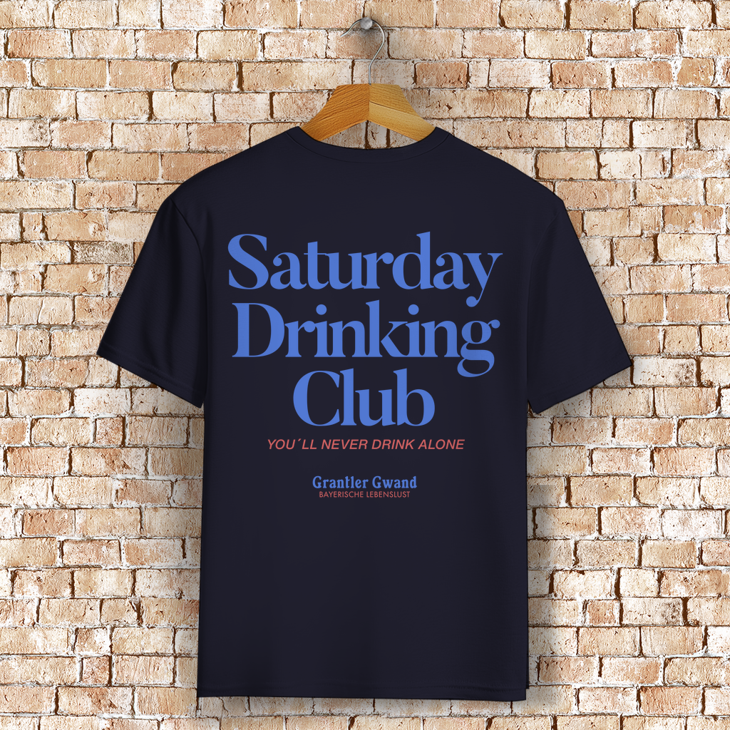 Bayerisches T-Shirt Unisex - Saturday Drinking Blau - Grantler Gwand