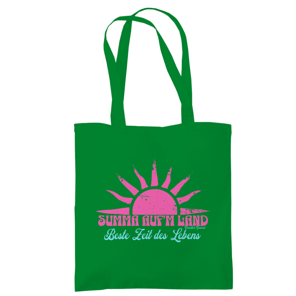 Bayerische Tragetasche - Summa auf´m Land - pink/mint - Grantler Gwand